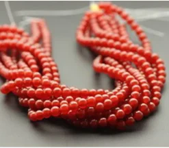 Agate – Carnelian – Dyed/Heated – Smooth Round With 2.5 mm.  Large Hole.