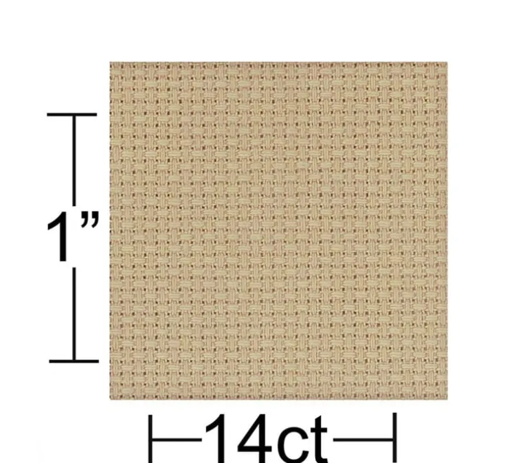 Aida Cloth 14 Count Taupe, 15-inches by 18-inches. EBL85061