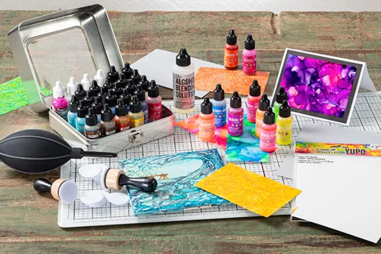 Alcohol Ink Storage Tin – Portable Organizer for Ink Bottles & Tools