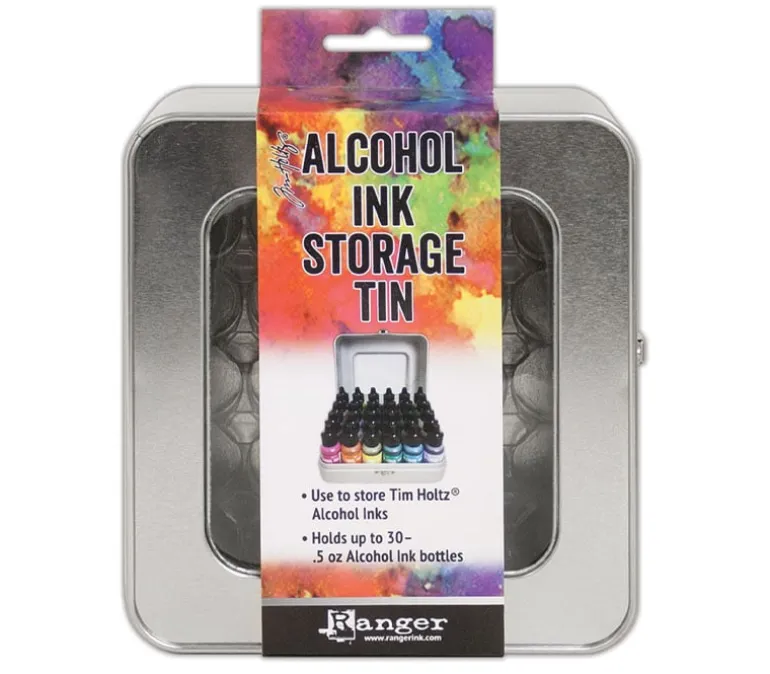 Alcohol Ink Storage Tin – Portable Organizer for Ink Bottles & Tools