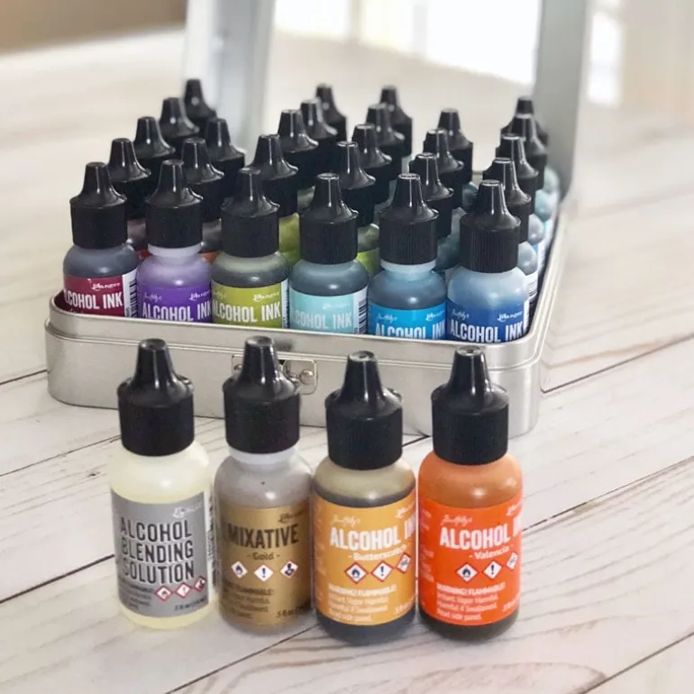 Alcohol Ink Storage Tin – Portable Organizer for Ink Bottles & Tools