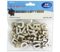 Allary Wood Letters – 54 Piece – 3/4-inch