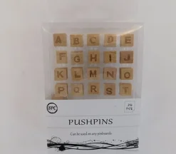 Alphabet Push Pins – 26 Piece