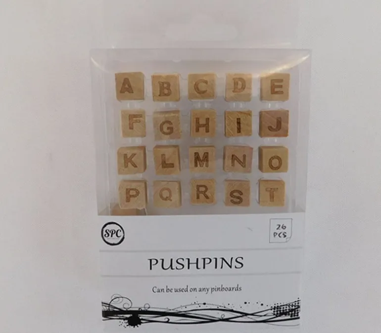 Alphabet Push Pins – 26 Piece