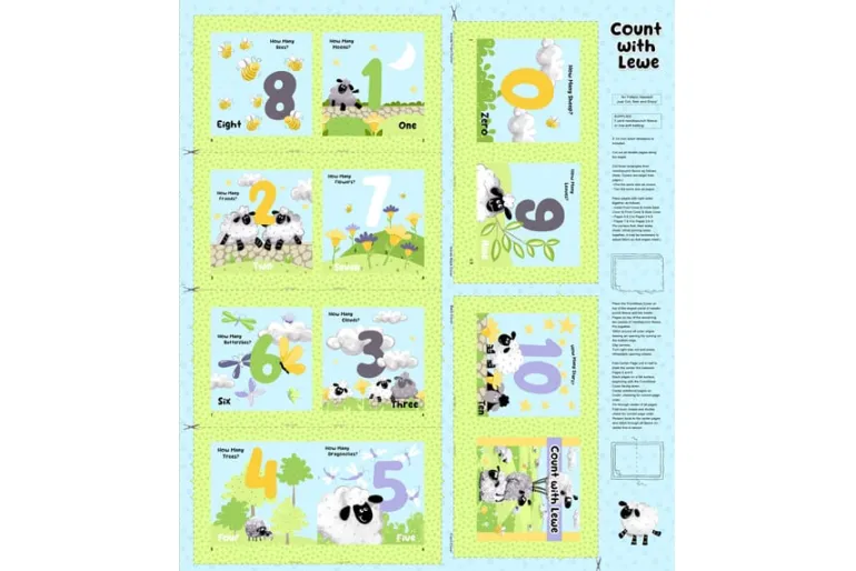 Amazing Animal Alphabet Soft Book Fabric Panel 36-in by 44-in