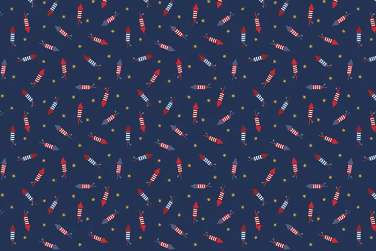 Americana Basics by Riley Blake Patriotic Swiss Dot on White