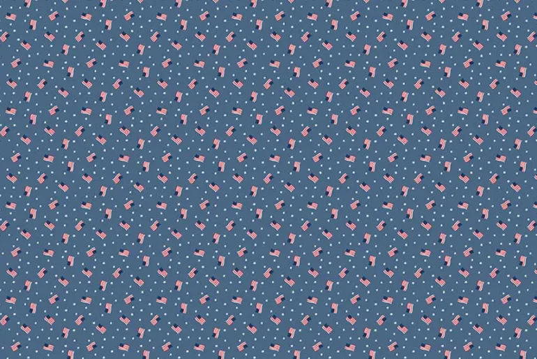 Americana Basics by Riley Blake Red and Blue Stars on White