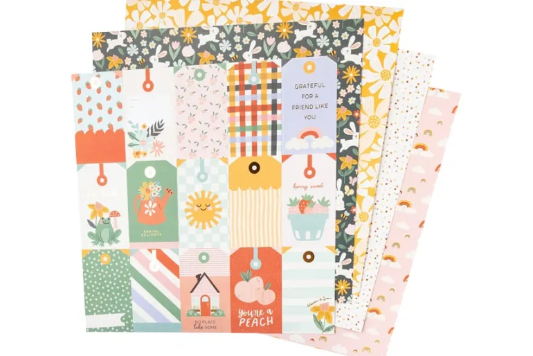 American Crafts Paper Pad – 12″X12″ – A Perfect Match Gold Foil