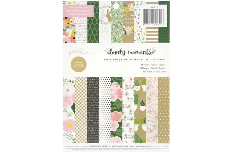 American Crafts Paper Pad – 12″X12″ – A Perfect Match Gold Foil