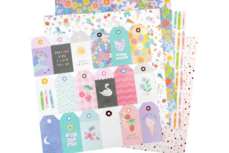 American Crafts Paper Pad – 12″X12″ – A Perfect Match Gold Foil