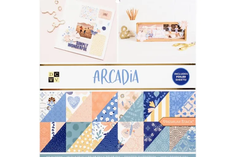 American Crafts Paper Pad – 12″X12″ – A Perfect Match Gold Foil