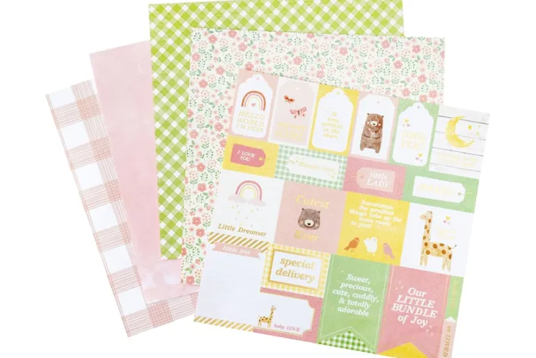 American Crafts Paper Pad – 12″X12″ – Coast-to-Coast Gold Foil