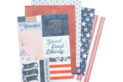 American Crafts Paper Pad – 12″X12″ – Coast-to-Coast Gold Foil