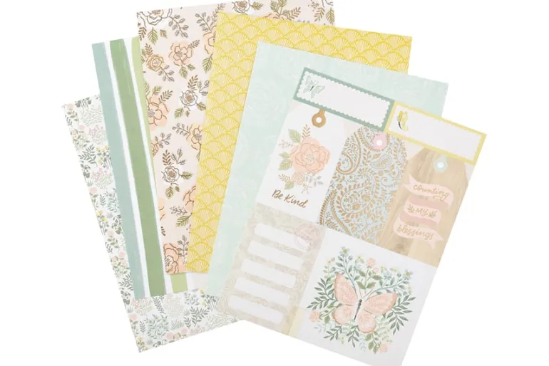American Crafts Paper Pad – 12″X12″ – Coast-to-Coast Gold Foil
