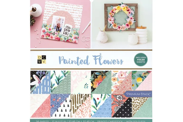 American Crafts Paper Pad – 12″X12″ – Coast-to-Coast Gold Foil
