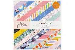 American Crafts Paper Pad – 12″X12″ – Hello Little Girl Gold Foil