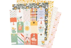 American Crafts Paper Pad – 12″X12″ – Hello Little Girl Gold Foil