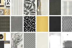 American Crafts Paper Pad – 12″X12″ – Hello Little Boy Gold Foil