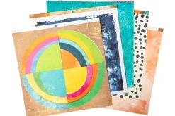 American Crafts Paper Pad – 12″X12″ – Hello Little Boy Gold Foil