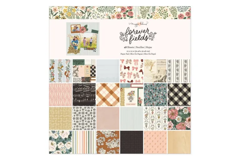 American Crafts Paper Pad – 12″X12″ – Jen Hadfield Flower Child