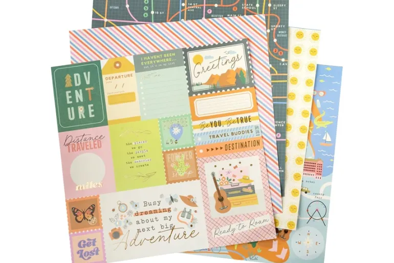 American Crafts Paper Pad – 12″X12″ – Jen Hadfield Flower Child