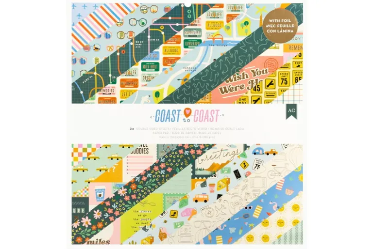 American Crafts Paper Pad – 12″X12″ – Jen Hadfield Flower Child