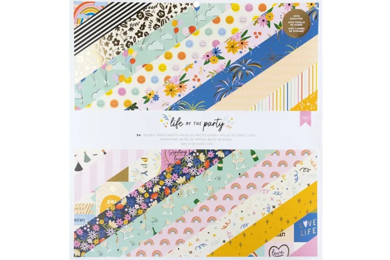 American Crafts Paper Pad – 12″X12″ – Jen Hadfield Flower Child