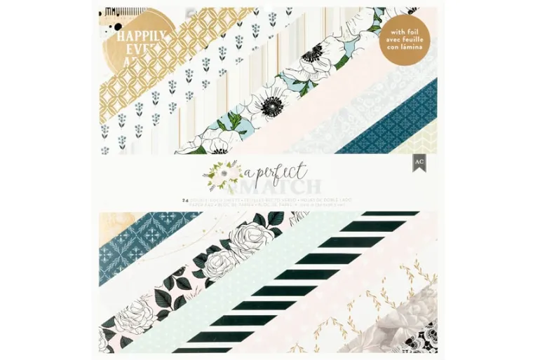 American Crafts Paper Pad – 12″X12″ – Poppy And Pear