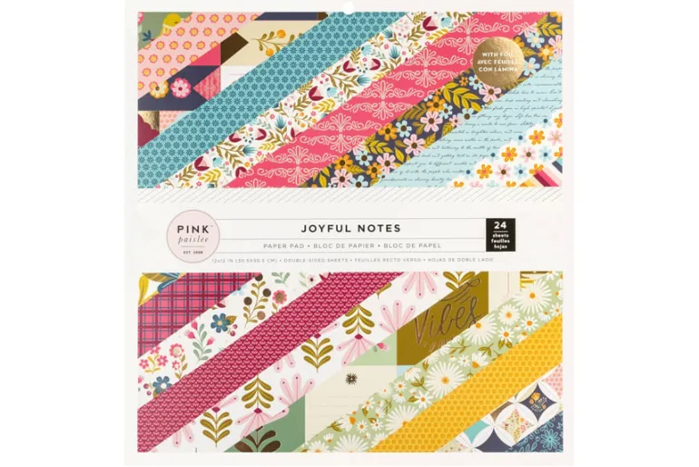 American Crafts Paper Pad – 12″X12″ – Poppy And Pear