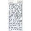 American Crafts Thickers Chipboard – Alpha Glitter Rockabye Silver