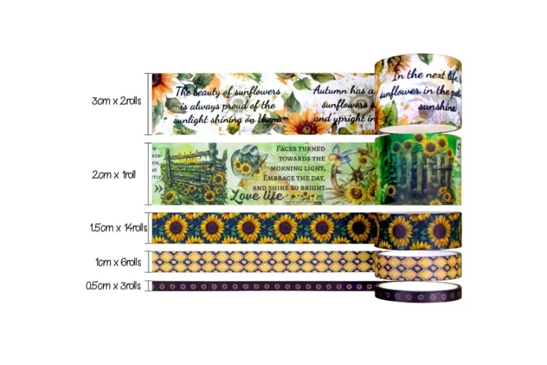 American Crafts Washi Tape – 8pc. – Hello Little Girl Gold Foil