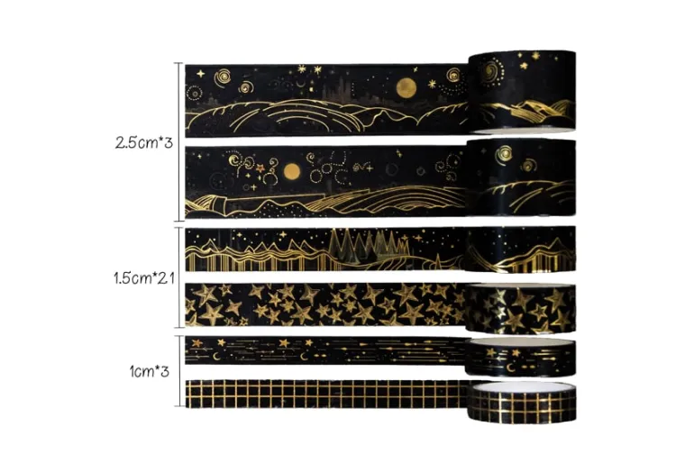 American Crafts Washi Tape – 8pc. – Farmstead Harvest Gold Foil