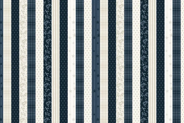 American Valor Stitches and Stars Tonal Blue