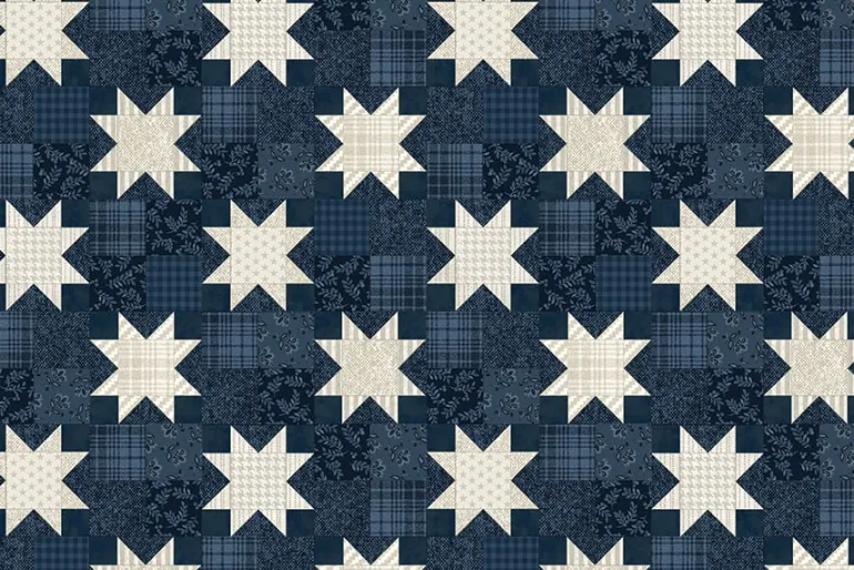 American Valor Textured Stars in Tonal Natural