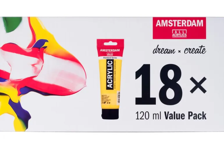 Amsterdam Standard Series Acrylic Paint Value Pack | 18 x 120 ml