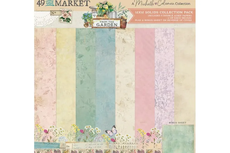 49 and Market Solids Collection Pack 12″X12″ – From the Garden