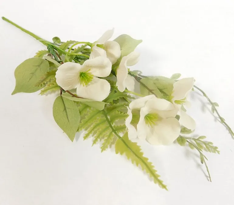 12″ Anemone Bush, Ivory