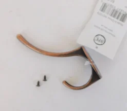 Antique Brass Hook with 2 Hanging Screws – Double