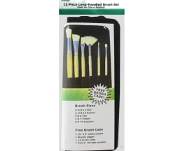 Art Advantage Brush Set – White Bristle – 12 Piece