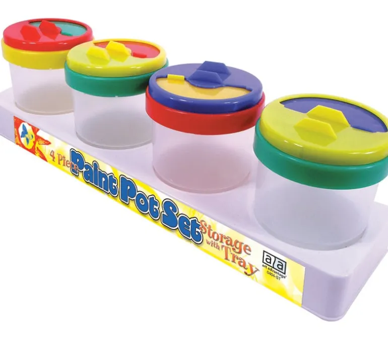 Art Advantage Paint Cup Set In Storage Tray – 4 Piece