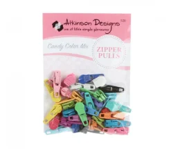 Atkinson Designs Zipper Pulls Candy Color Mix. ATK520
