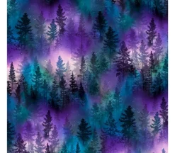 Aurora Forest Scenic in Purple