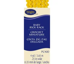 Baby Rick Rack Canary 1/4-inch x 4-yards