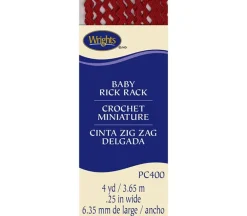 Baby Rick Rack Red 1/4-inch x 4-yards 117400065