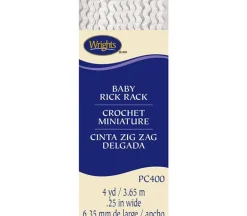 Baby Rick Rack White 1/4-inch x 4-yards 117400030