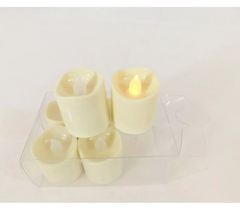 Battery Operated Votive Candle Set – 6 Piece – Ivory