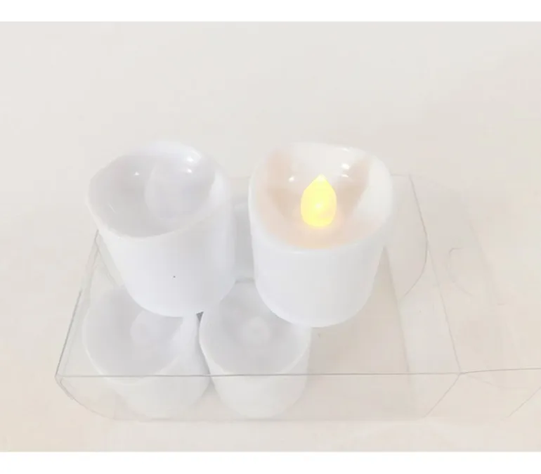 Battery Operated Votive Candle Set – 6 Piece – White