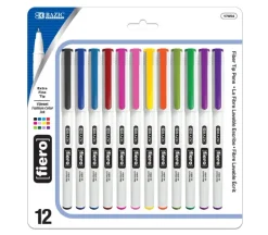 Bazic Fineliner Pen – Fiber Tip – 12 Piece