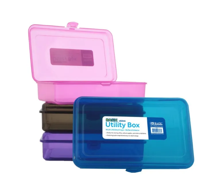 Bazic Pencil Case – 4 Colors Available – 1 Piece – Color Shipped is Randomly Picked