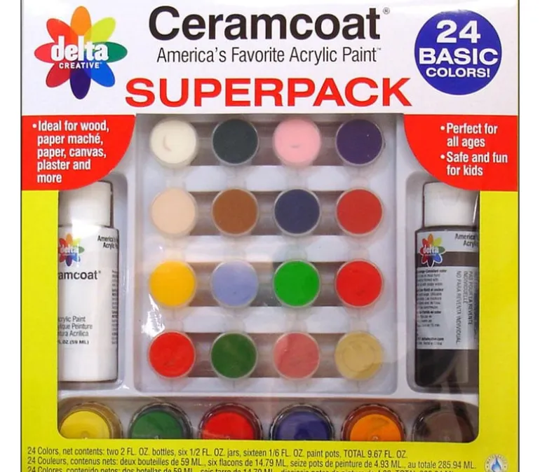 Bazic Poster Paint Set – 6-Color Washable Paint Set